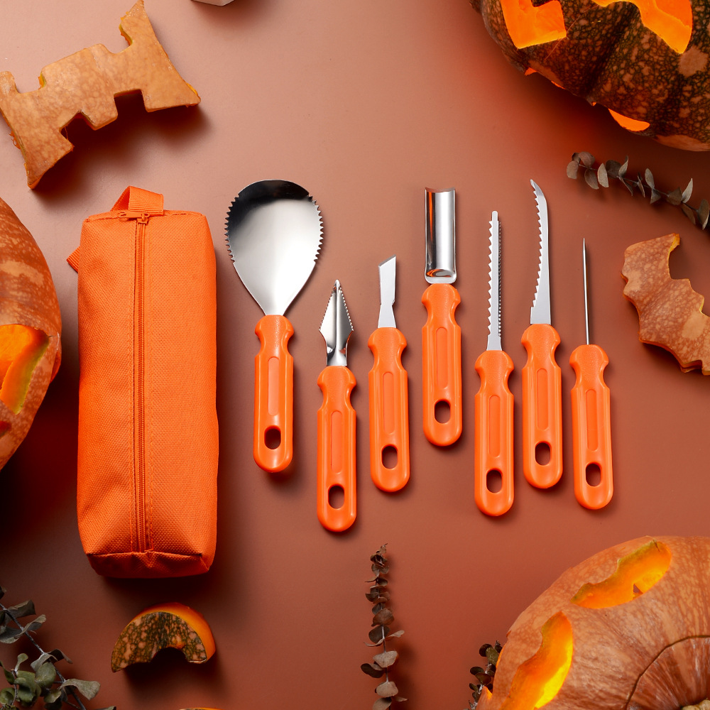 Art Craft Vegetables - Halloween-Kürbis-Schnitzset, professionelle Werkzeuge für Kürbis, Licht,