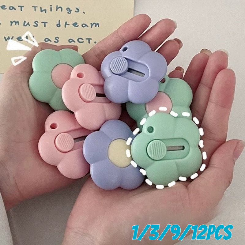Art Craft Stationery - Niedliches Blumen-Kunstmesser Kawaii Mini Tragbarer Papierschneider