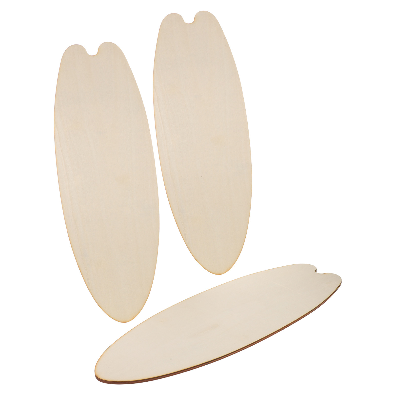 Art And Craft For Nursery - 3-teiliges Set aus unbehandeltem Holz-Surfbrett als