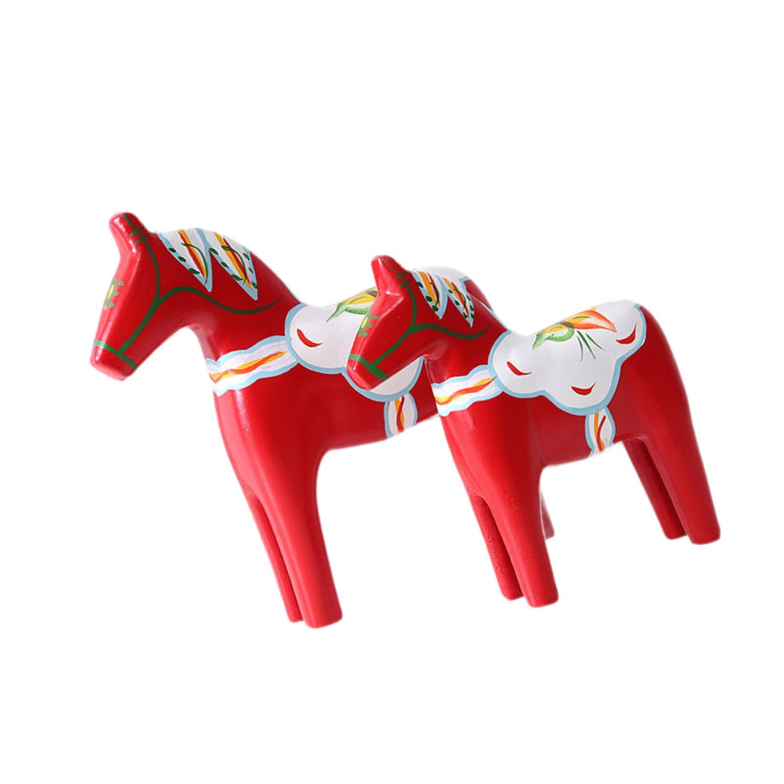 Art Craft Horse - 2 Stück Dala-Pferd-Figur, rote Sammlung, Kunsthandwerk,