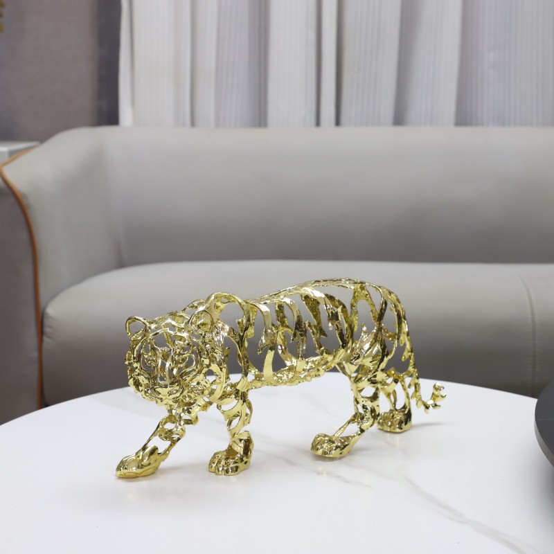Art Craft Horse - Metallhandwerk, künstliche Tierskulptur, goldener durchbrochener Löwe,