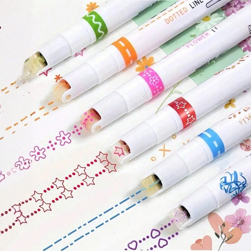 Art Craft Stationery - 6 Stück Roller-Tip Curve Liner für