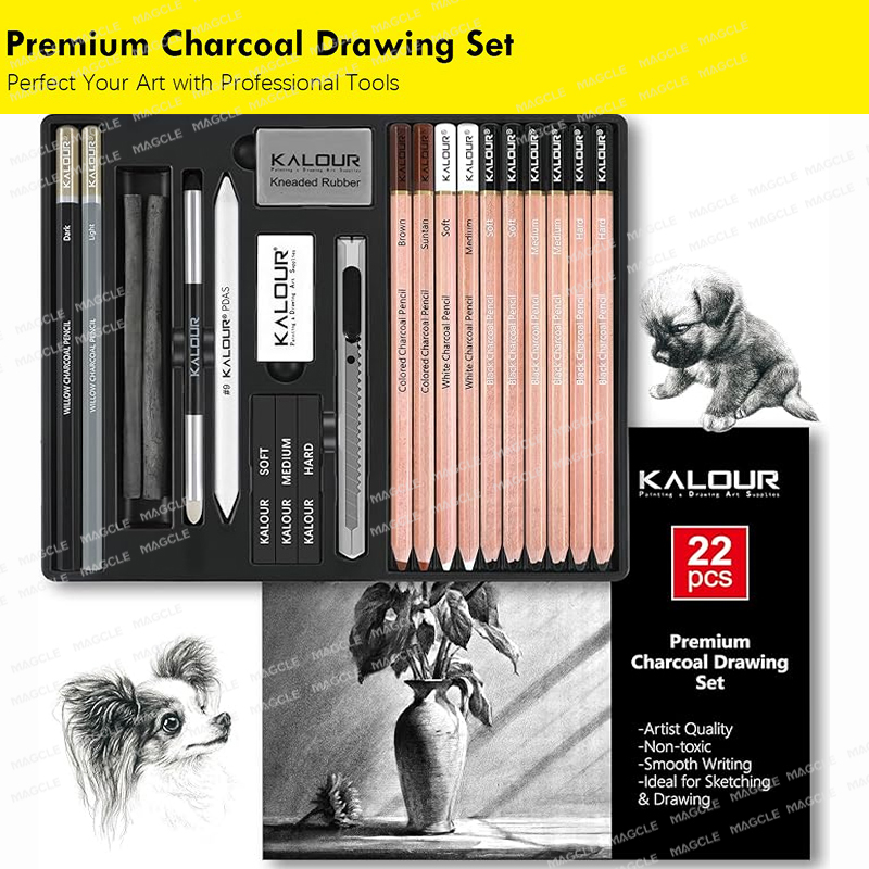 Kalour PDAS Kohle-Skizzen-Kuns – Sketching Charcoal Set Bewertung und Preis