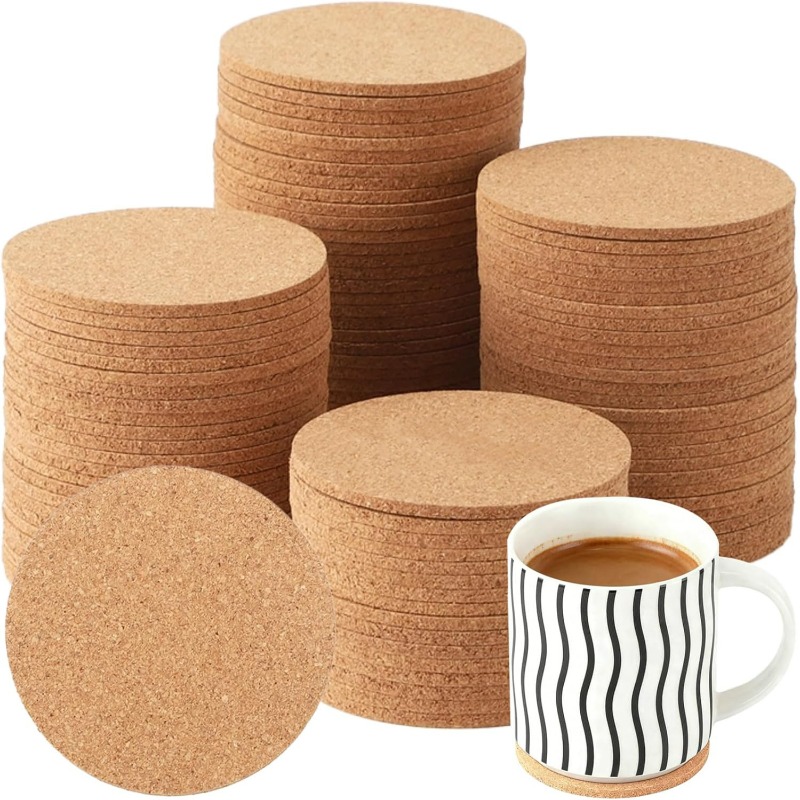 Natürliche runde Korkuntersetz – Art Craft Table Bewertung und Preis