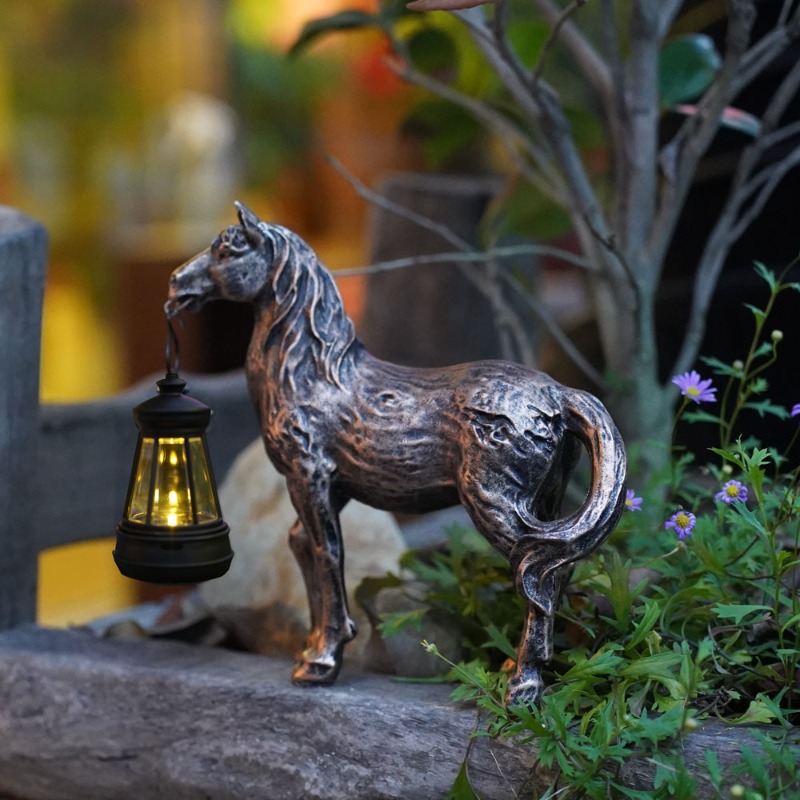 Harz Statue Solar Licht Pferd  – Art Craft Horse Bewertung und Preis