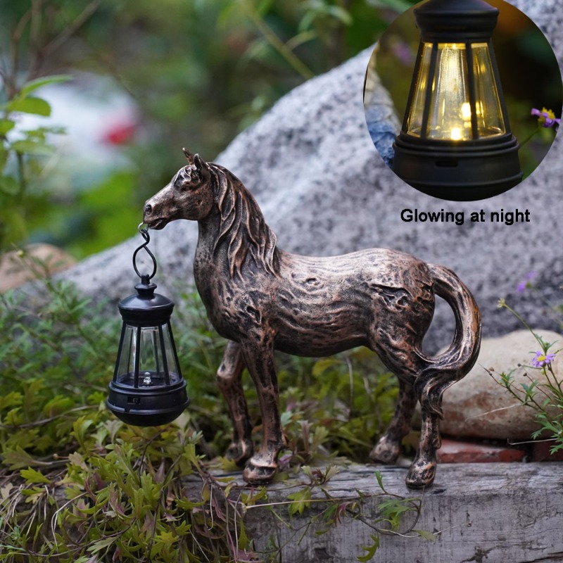 Harz Statue Solar Licht Pferd  – Art Craft Horse Bewertung und Preis