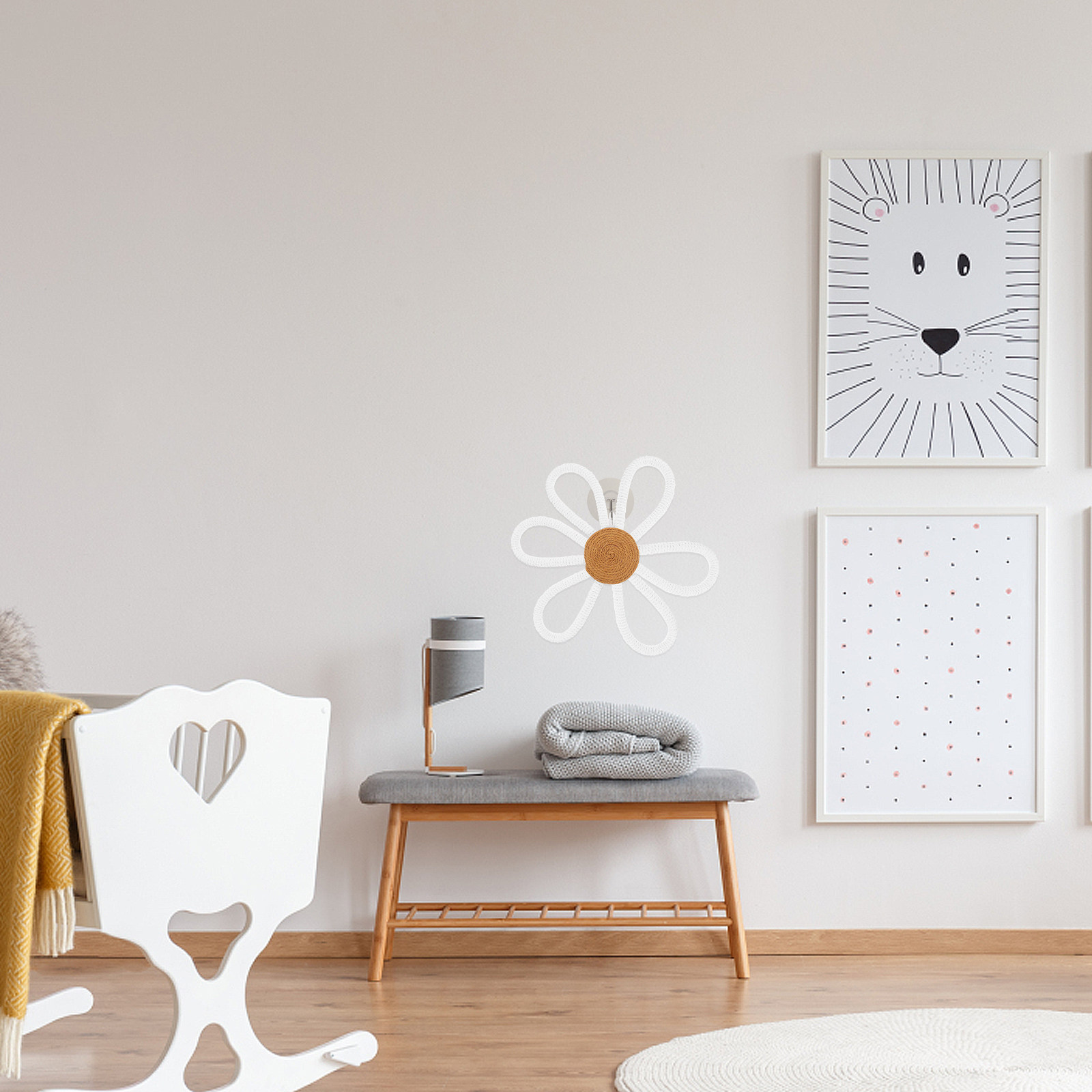 Gewebte Gänseblümchen-Wanddeko – Art And Craft For Nursery Bewertung und Preis