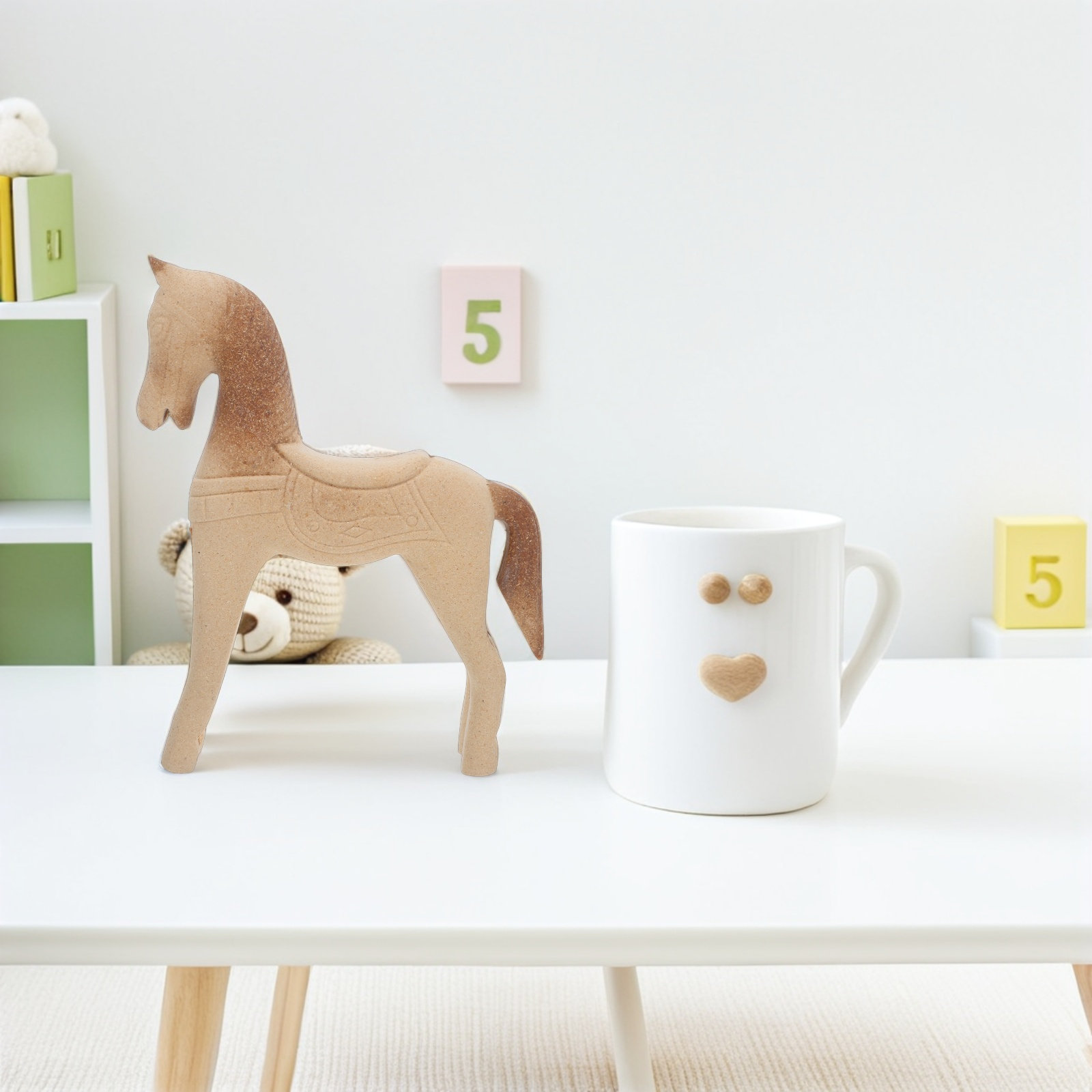 Unbehandeltes Holzpferd, handg – Art Craft Horse Bewertung und Preis