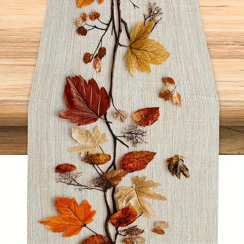 1-Herbst-Tischläufer mit gefal – Art Craft Using Leaves Bewertung und Preis