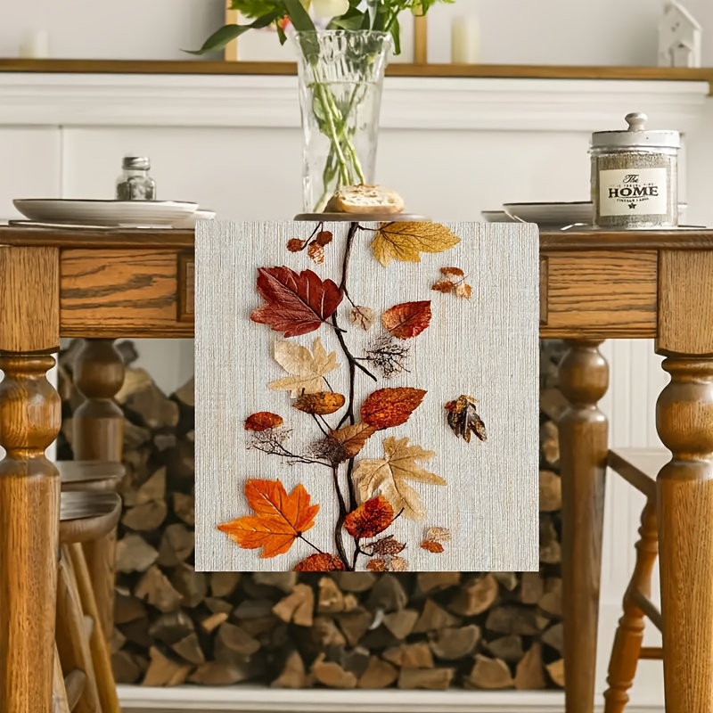 1-Herbst-Tischläufer mit gefal – Art Craft Using Leaves Bewertung und Preis