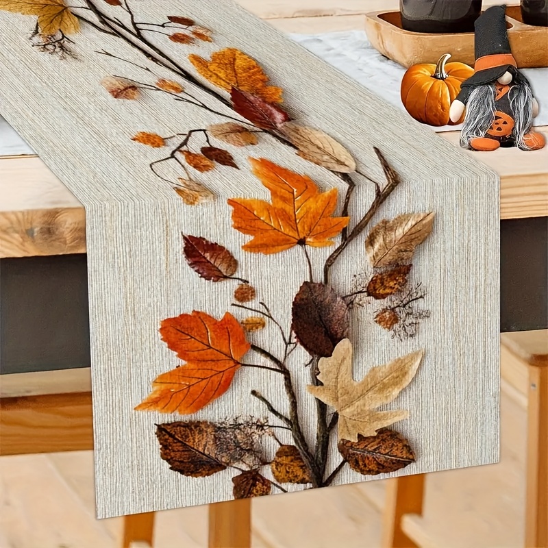 1-Herbst-Tischläufer mit gefal – Art Craft Using Leaves Bewertung und Preis